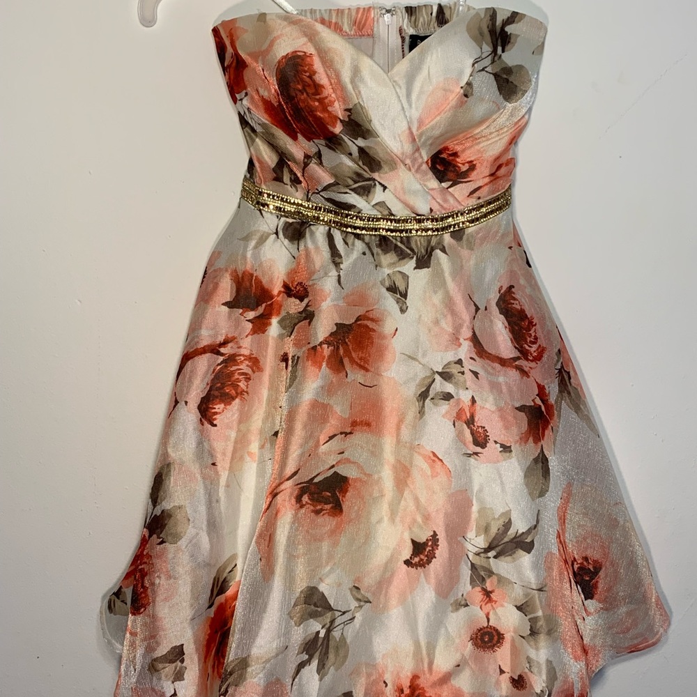 RIXXI Strapless Floral Prom/15 Dress SIZE: 1